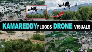 Kamareddy Floods Drone Visuals | Massive Rainy Flood Inflow In Pocharam Project @HitTVNow
