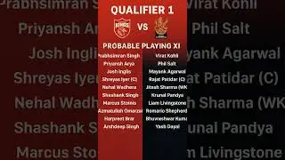 PBKS vs RCB Playing 11 | IPL 2025 Qualifier 1 | Full Squad & Key Players! 🏏🔥#ipl2025 #shorts #yt