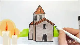 Drawing temple for kids