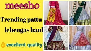 meesho pattu/ lehenga review# #trending half sarees in meesho | Uma online reviews |