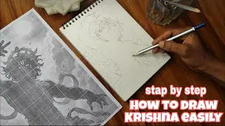 How to draw Krishna easily - Step by Step Tutorial for Beginners 😃