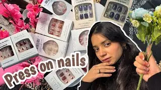 Press On Nails💅 review🤌🏻✨How to apply press on Nails as beginner? Step by Step tutorial😍fake nails💅 