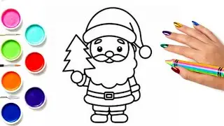 Christmas Drawing for Kids 🎄 | Easy Coloring Winter Art