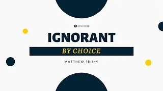 &ldquo;Ignorant By Choice&rdquo; (Matthew 16:1-4) Pastor Mel Caparros July 2, 2023 Sunday Service