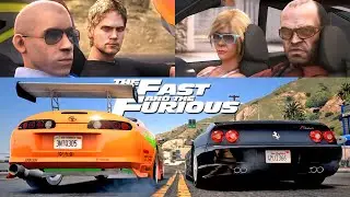 GTA V - Supra vs Ferrari (The Fast And The Furious)