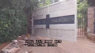 Single leaf swing gate automation system 