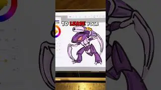 I made Genesect and Kabutops into one Pokemon! #pokemon #art #shorts