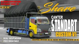 SHAREE!!!! MOD CANTER STANDART (CUSTOM V1) || REAL SUSPENSI || BUSSID MOD INDONESIA