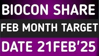 BIOCON SHARE LATEST NEWS 21FEB'25/BIOCON STOCK LATEST ANALYSIS WITH TARGET FORECAST