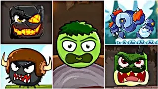Red Roller Ball - Red Ball Gameplay - Fight All Bosses (Android,iOS)