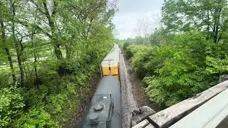 CSXT 1877 (Chicago & Eastern Illinois Railroad) Heritage Unit leads M574-21