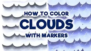 How to Draw Clouds with Markers | Cadillac Cartoonz