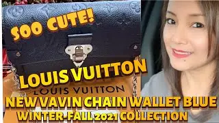 LOUIS VUITTON NEW VAVIN CHAIN WALLET BLUE  |FALL WINTER COLLECTION #unboxing #louisvuitton