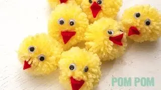 DIY Pom Pom Easter Chicks-Fun and Easy Easter Craft Tutorial