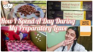 How I Spend A Day During My Preparatory Leave| Study planning for exam | Vlog-2| The Musical Nursing