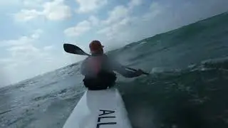 Cute swell rolls in, Surfski Carnage ensues