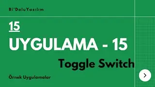 HTML | CSS | Javascript | JQuery || Uygulama -15 - Toggle Switch