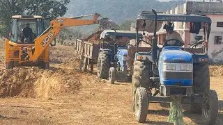 Making New Road JCB 3dx Backhoe Sonalika Mahindra Swaraj Tractor ll JCB Poclain Buldozer Video l JCB