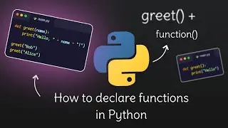 How to declare functions in python #python python for beginners