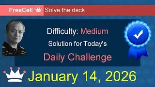 Microsoft Solitaire Collection: FreeCell - Medium - January 14, 2026