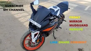 KTM RC FRONT MIRROR AND MUDGUARD REMOVE Kaise kare