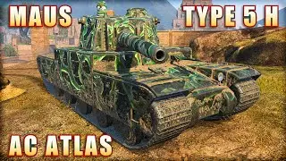 TYPE 5 H ● MAUS ● AC ATLAS | World of Tanks Blitz Replays