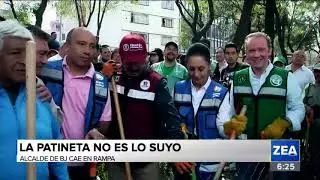 Alcalde de Benito Ju&aacute;rez cae de una rampa | Noticias con Francisco Zea