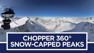 360&deg; Aerial View: Snow-Capped Mountains Above the Clouds | Chopper 5