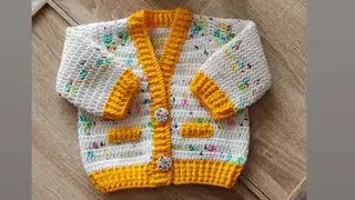 EASY CROCHET KOLAY V YAKA HIRKA YAPIMI✅ SİPARİŞLERİNİZE EKLEYEBİLİRSİNİZ 🥰Cepli kolay hırka yapımı