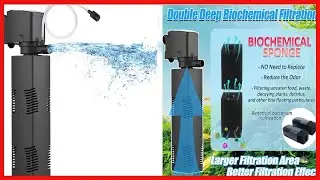 TARARIUM Aquarium Filter for 40 200 Gal  Tank Crystal Biochemical Filtration Powerful Submersible