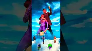 Super Goblin defeats Spider-Man 😱 Brave Spider-Man vs Avengers Team #spiderman #shorts