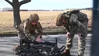U.S. Soldiers Destroy Downed Drone During Combat Readiness Inspection