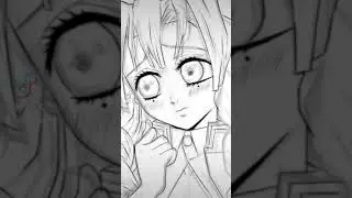 Drawing Mitsuri Kanroji Time Lapse #shorts