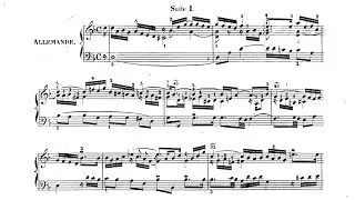 Johann Sebastian Bach, Complete Französische Suiten BWV 812-817 (Andrés Maupoint) [SCORE-VIDEO]
