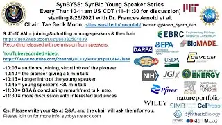 SynBYSS with Dr. Terry Sheppard, the chief editor of Nature Chem. Biol. & Dr. Allison Werner at NREL