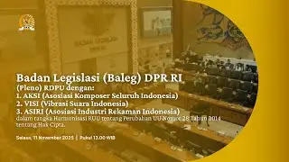 BREAKING NEWS - BALEG DPR RI RDPU DGN AKSI,VISI,ASIRI DALAM RANGKA HARMONISASI RUU TENTANG HAK CIPTA