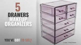 Top 10 Drawers Makeup Organizers [2018]: Sorbus Cosmetics Makeup and Jewelry Big Purple Storage Case