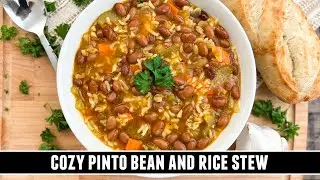 COZY Pinto Bean & Rice Stew | HEART-HEALTHY One Pan Recipe