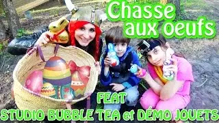 Chasse aux oeufs entre YOUTUBE KIDS ! feat STUDIO BUBBLE TEA et DÉMO JOUETS