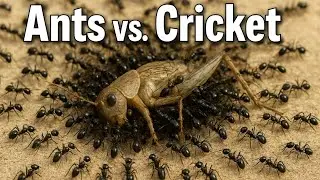Ants vs Cricket 🐜🦗 | Live Feeding Experiment | Ant Colony Reaction #antkeeping 🤯