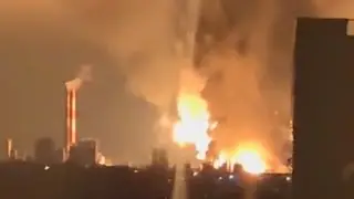 В результате удара украинского беспилотника возник пожар на промышленном объекте в Ставропольском...