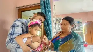 অনেকদিন পর মেয়ে বাবার কোলে উঠে আদর খেলো