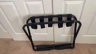 Heybly Luggage Rack, Steel Folding Suitcase Stand with Storage Shelf Review