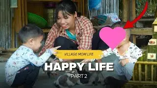 Traditional Sticky Rice Cake Recipe | Single Mother Cooks While Raising Puppies