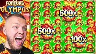 MY LUCKIEST FORTUNE OF OLYMPUS SESSION EVER? (Big Slot Win?)