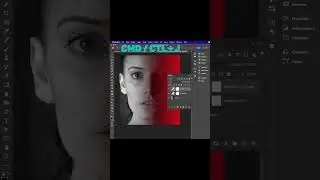 Dual Gradient Image - Short Photoshop Tutorial #shorts