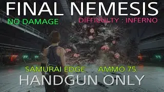 『RESIDENT EVIL RE:3』【PS4】〔Inferno〕 No damage,Handgun only（Samurai Edge）