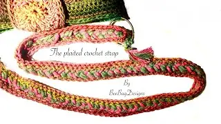 Easy and strong - plaited crochet bag strap. Tutorial.