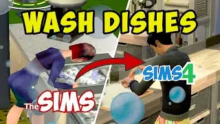 Sims 1, Sims 2, Sims 3, Sims 4 - Hand Wash Dishes Evolution