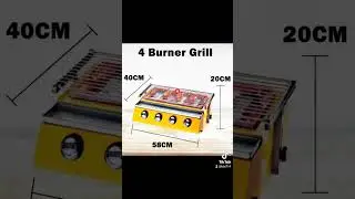 （STAINLESS STEEL) GAS 2800Pa High Quality 4 BURNER Gas Barbecue BBQ Grill Griddle